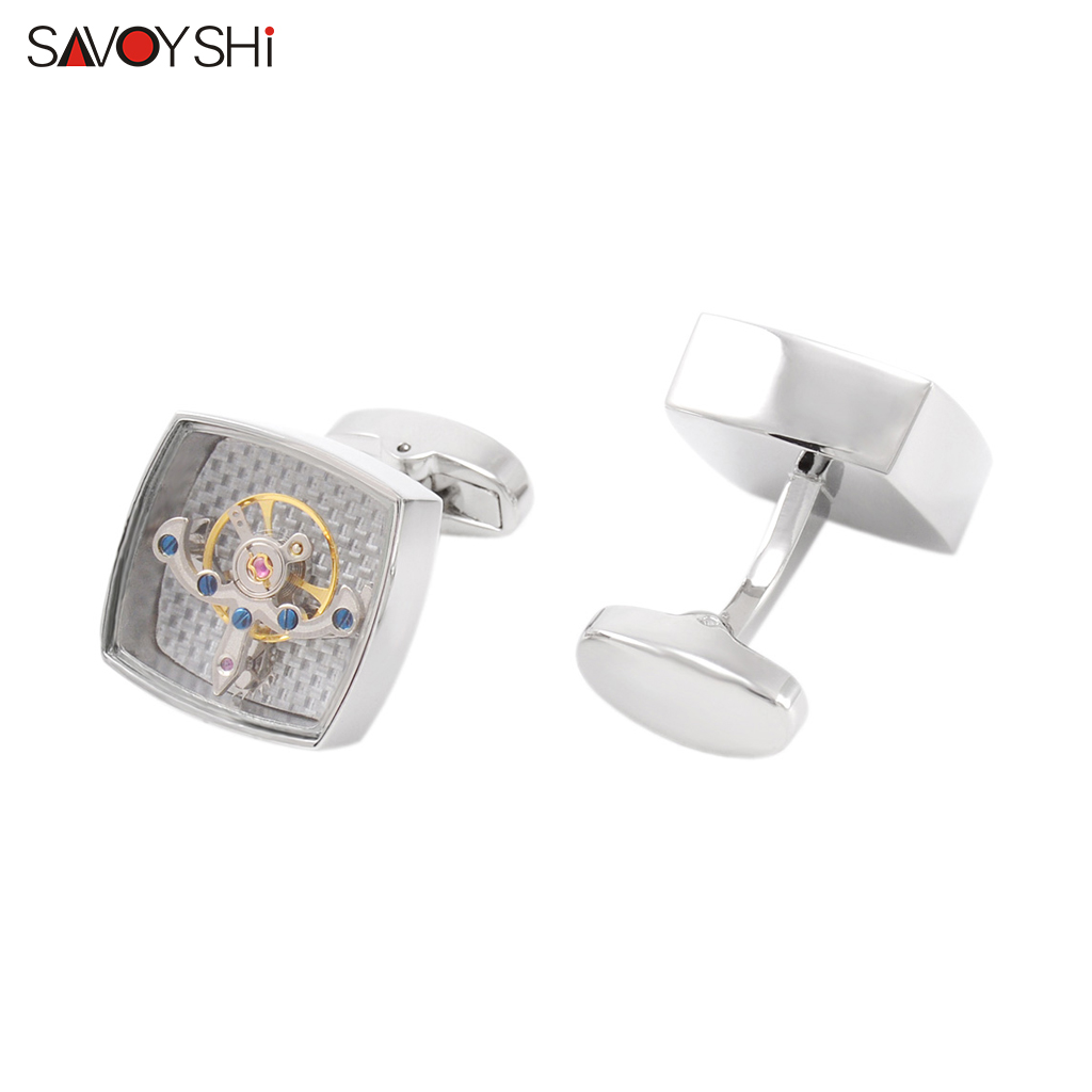 Jewelry Watches Brands - SAVOYSHI وظيفية توربيون ساعة أزرار أكمام