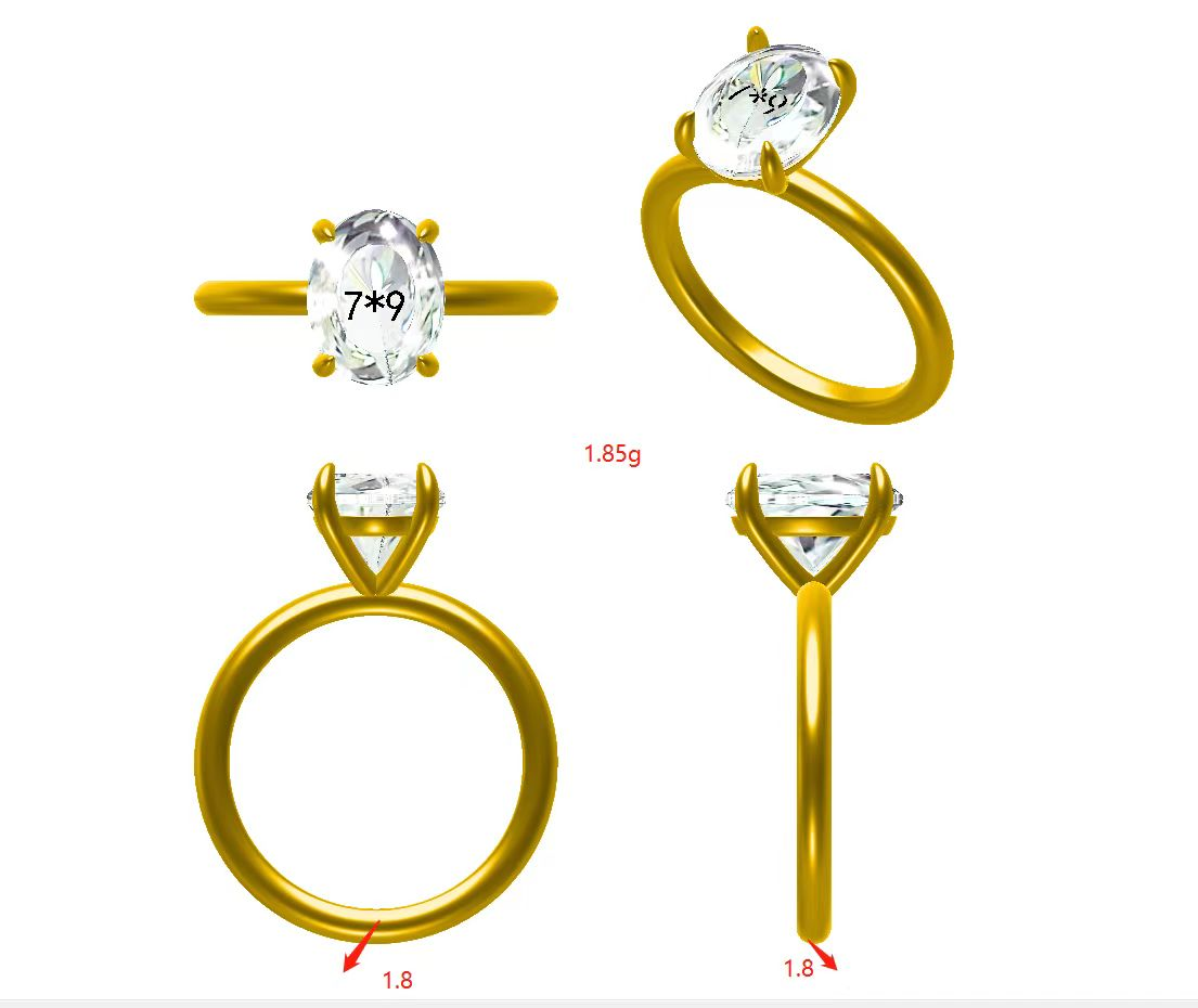 Moissanite Ring - Smyoue منتجات مخصصة منتجات مخصصة منتجات