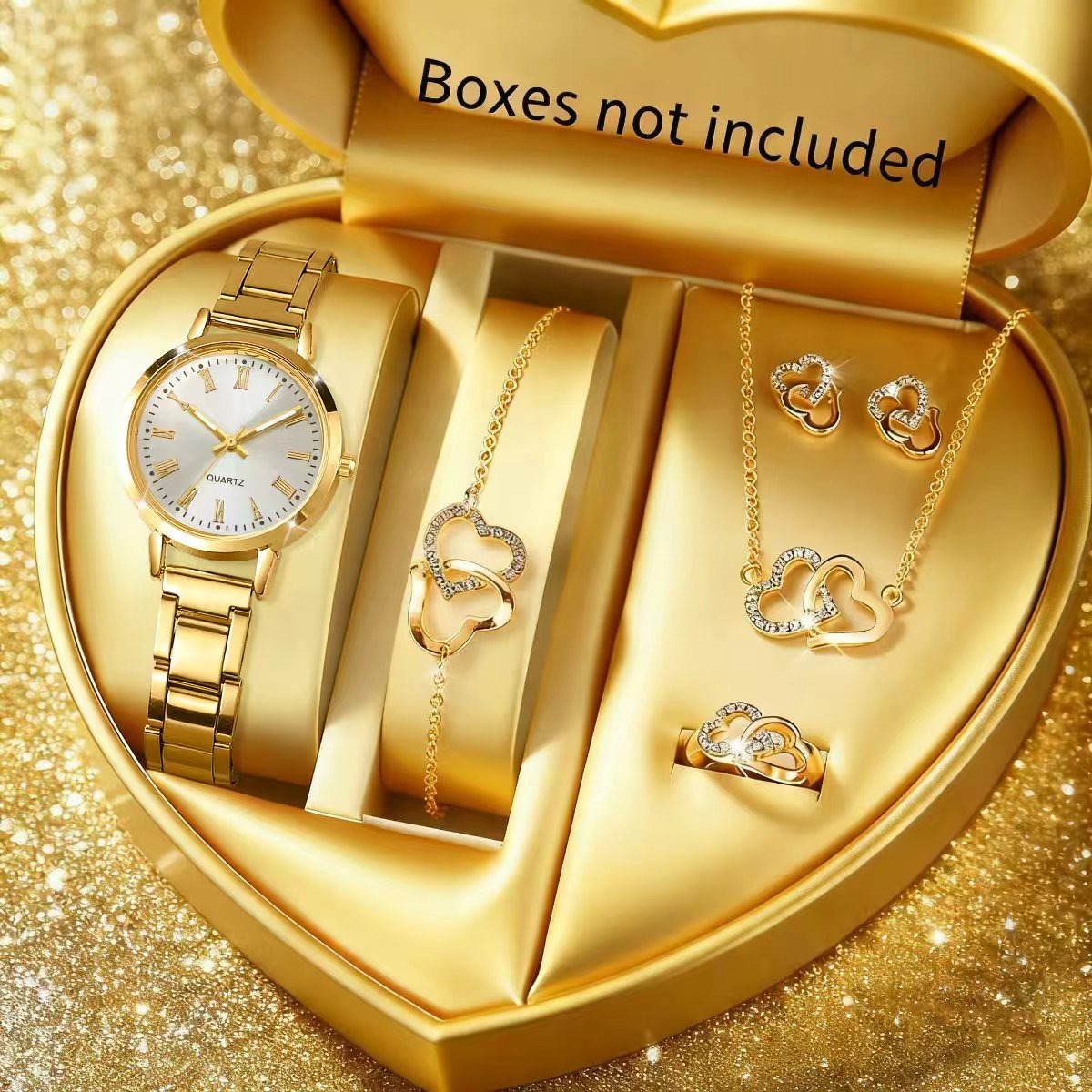 Jewelry Box Watches Bracelets - 6 قطع من ساعات الكوارتز النسائية
