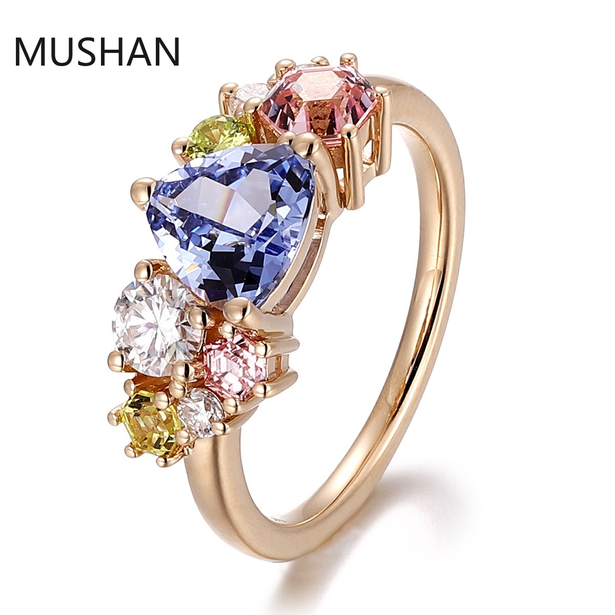 Moissanite Ring - خواتم موسان الفاخرة المخصصة من الذهب