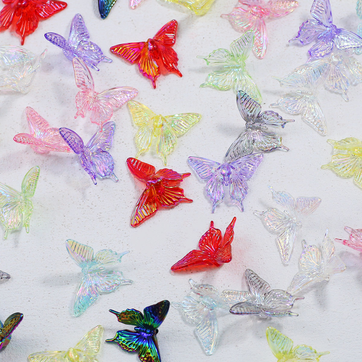 Butterfly Pendant Necklace - 38*34 مللي متر الاكريليك فراشة UV