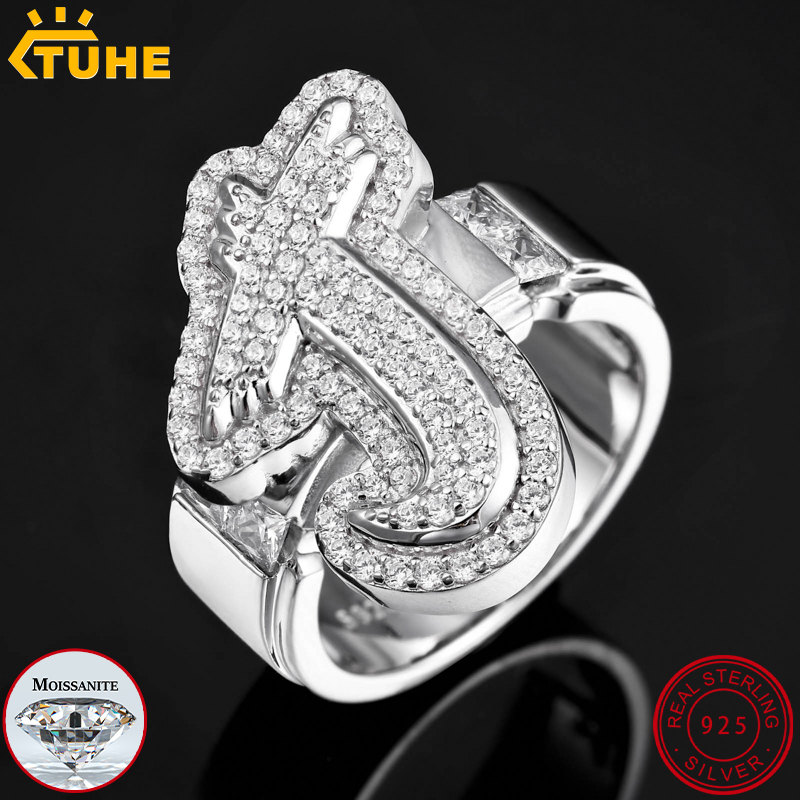 Moissanite Ring - خاتم مخصص من الفضة عيار 925