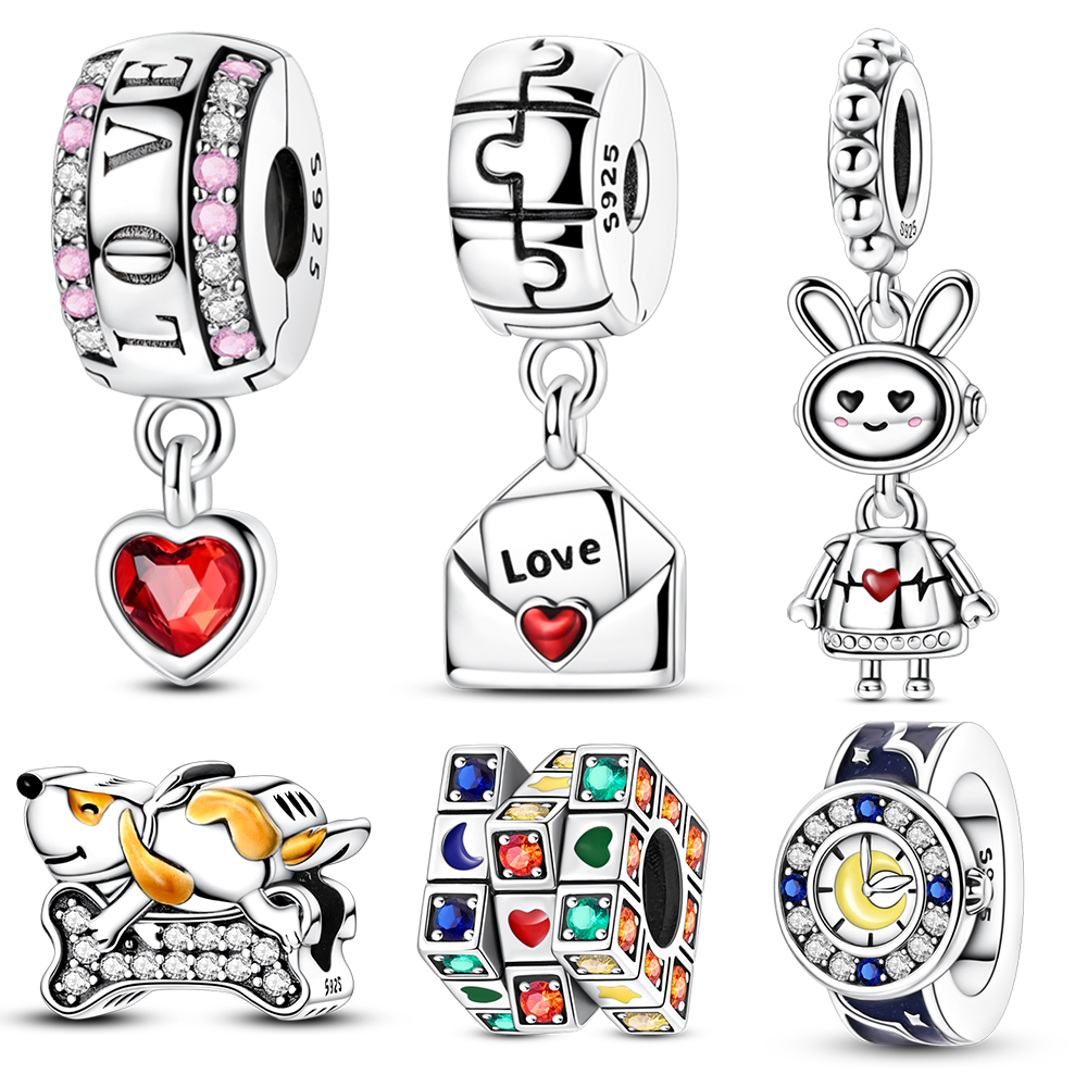 Jewelry Watches Brands - 925 فضة انزلاق الوجه أرنب حرف