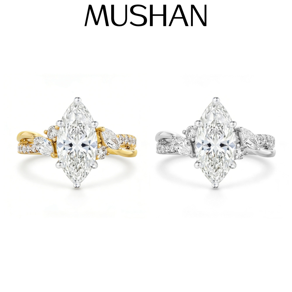 Moissanite Ring - خاتم موسانيت مخصص من الفضة الإسترلينية