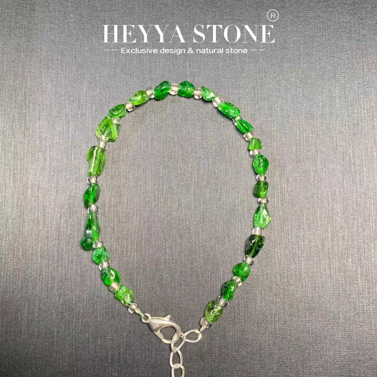 Gemstone Bracelet Healing - HEYYA حجر الديوبسيد الطبيعي سوار الطاقة