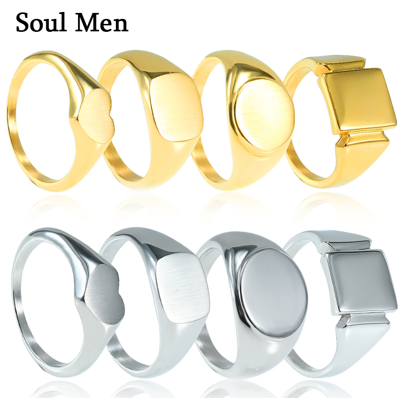 Mens Signet Ring - الروح الرجال التيتانيوم الصلب خواتم للرجال