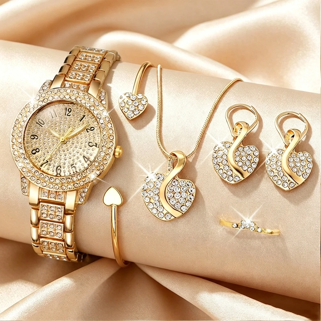 Jewels On Watches - 6 قطع من ساعات اليد النسائية