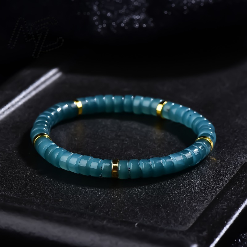 Jewelry & Watches Sp Z Oo Ul Frezerów 3 - سوار من خرز اليشم الطبيعي الأزرق