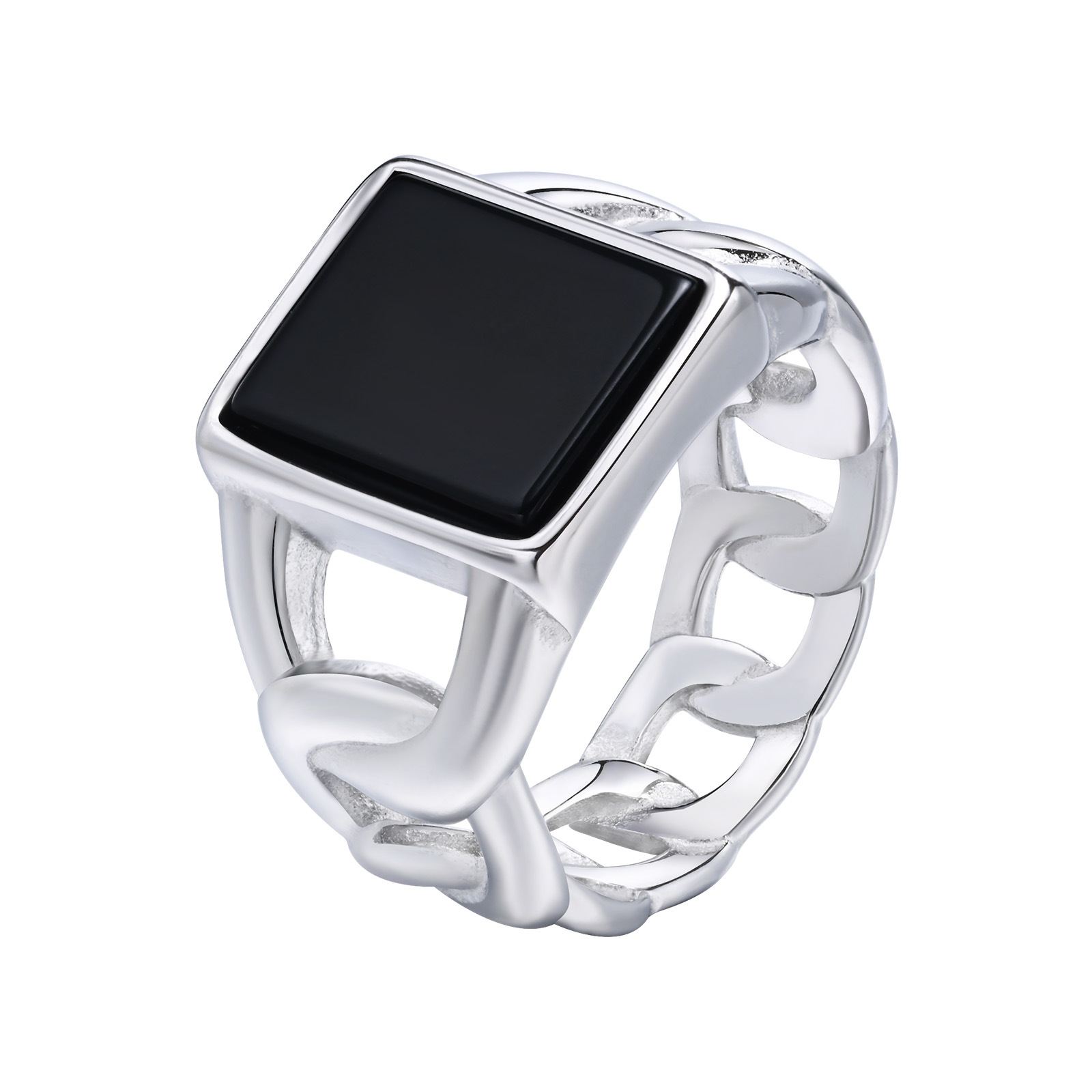 Mens Signet Ring - الفولاذ المقاوم للصدأ خاتم Signet للرجال
