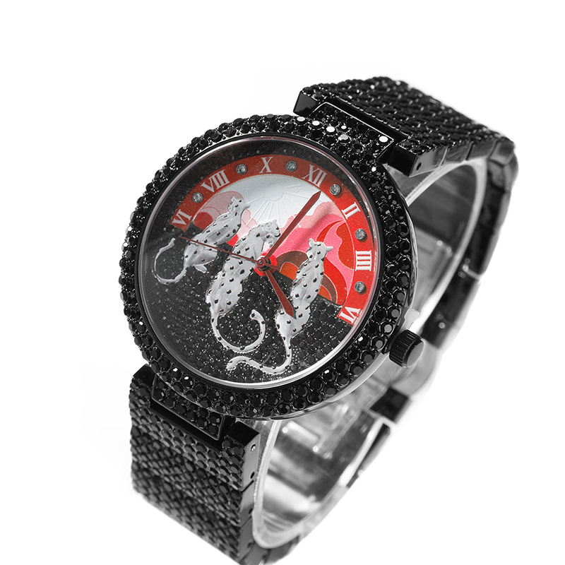 Jewelry Watches Brands - ساعات رجالية بنمط الشمس والفهد، ساعة
