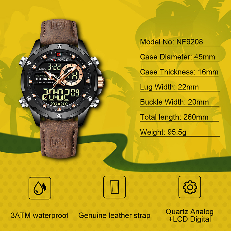 Jewelry Inspired Watches - ساعات رجالية جديدة من NAVIFORCE، كرونوغراف