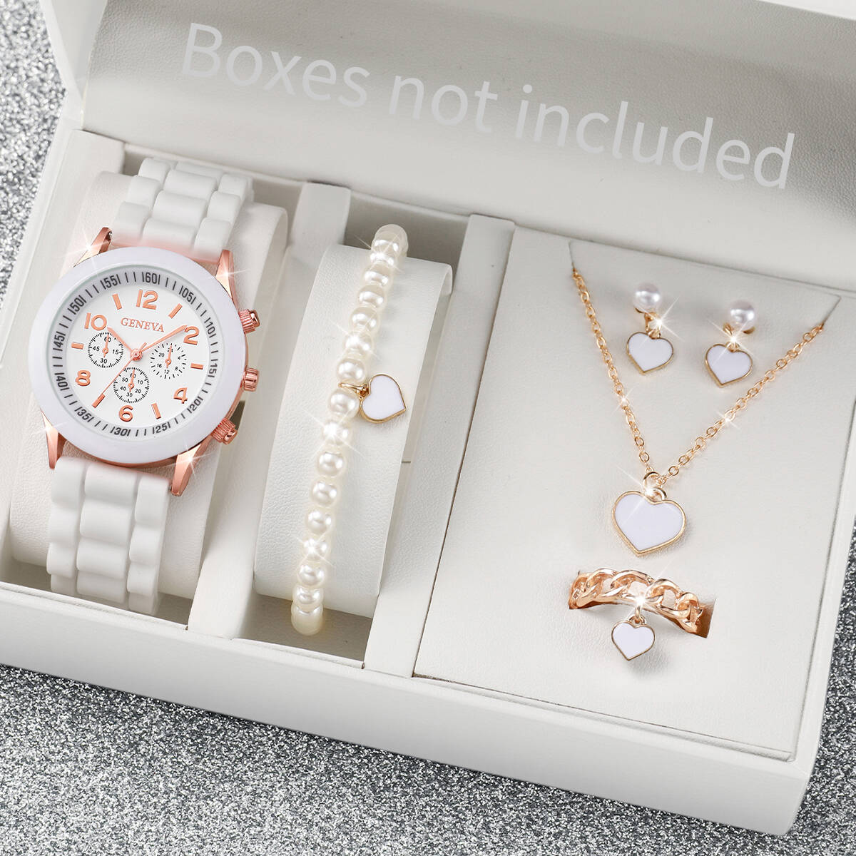 Jewelry Box Watches Bracelets - 5/6 قطع ساعات نسائية أنيقة مع