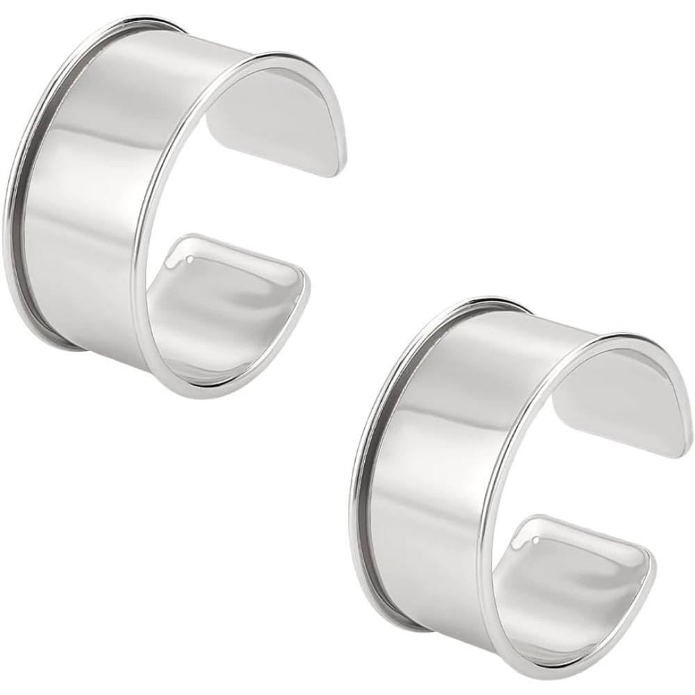 Cuff Bangle Bracelet - 2 قطعة أساور البلاتين مخدد نمط