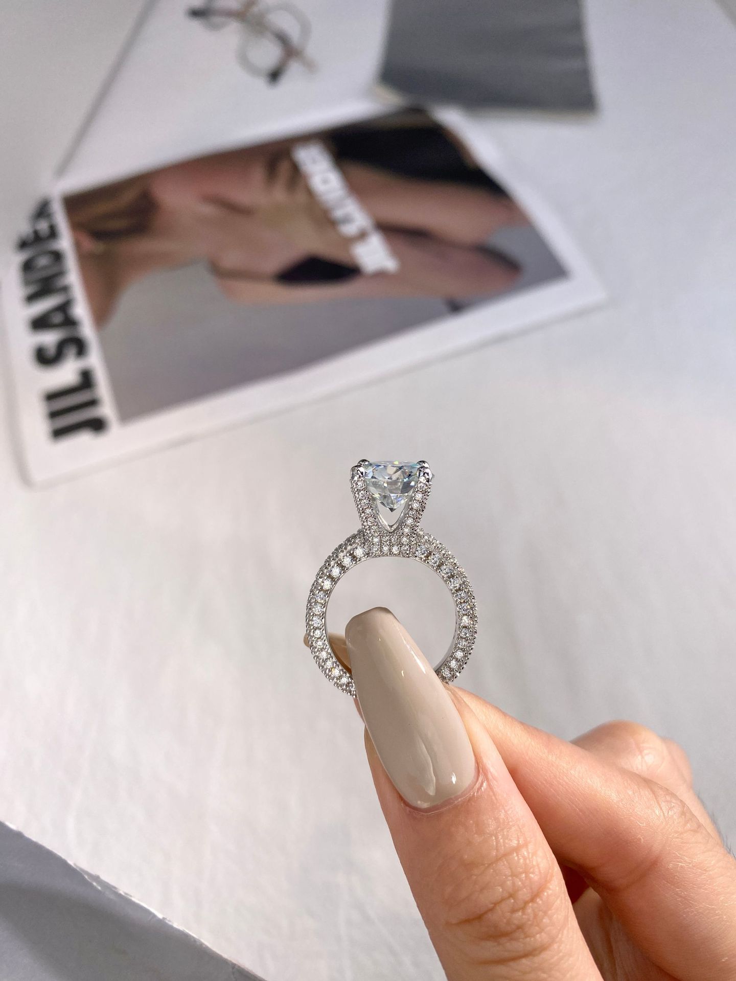 5 قيراط مويسانيتي حقيقي خواتم  - مراجعة Moissanite Ring وسعره