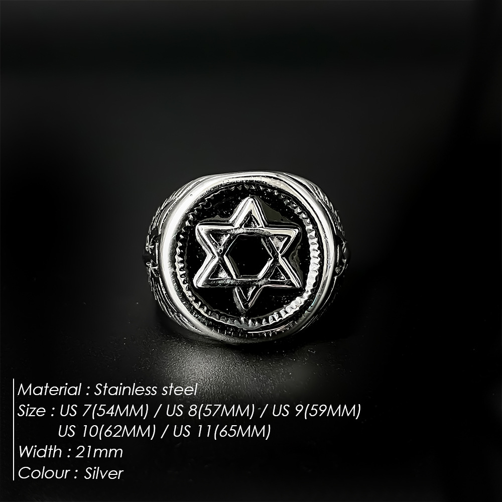 خاتم نجمة داود عتيق للرجال من  - مراجعة Mens Signet Ring وسعره