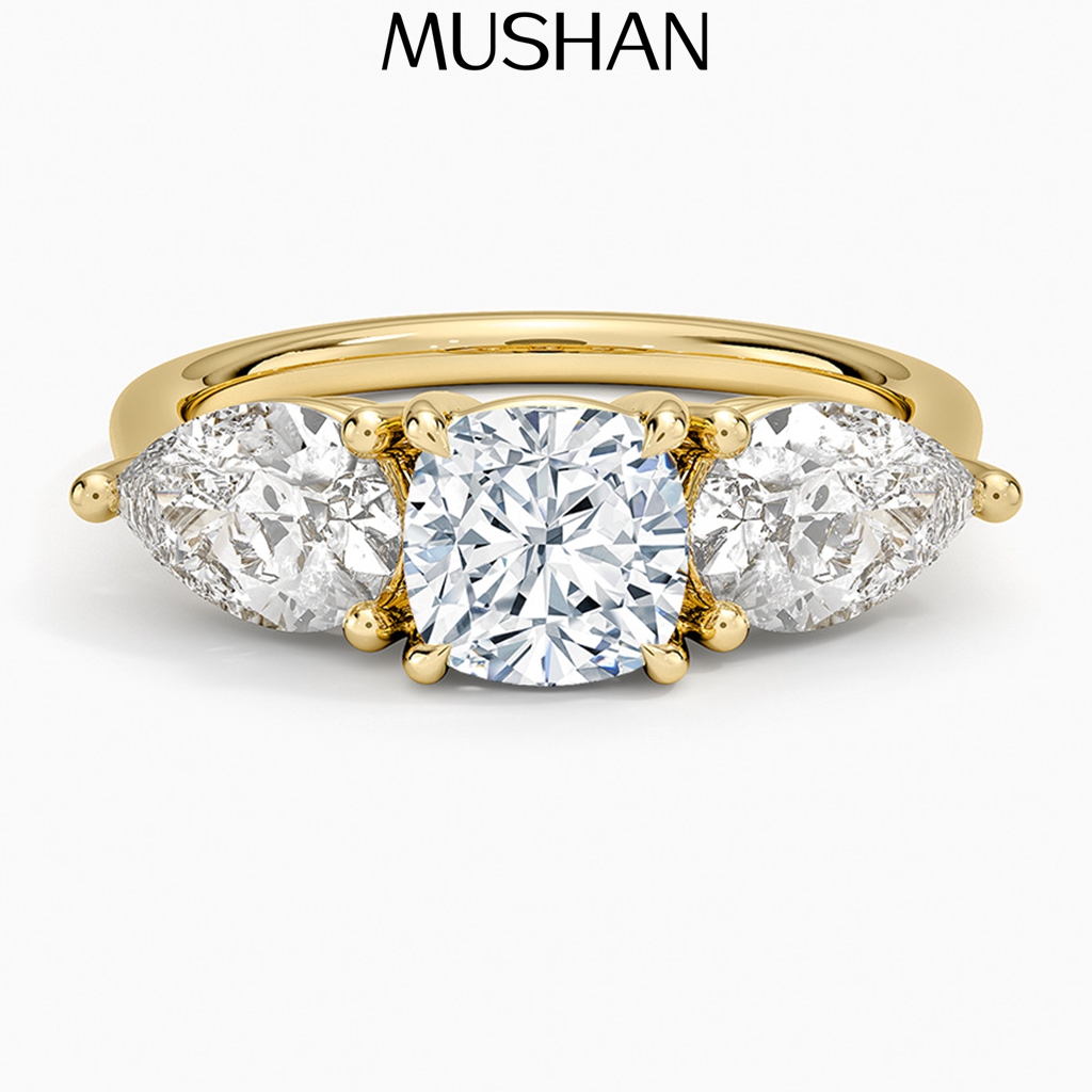 خاتم فضة إسترليني مخصص من MUSH - مراجعة Moissanite Ring وسعره