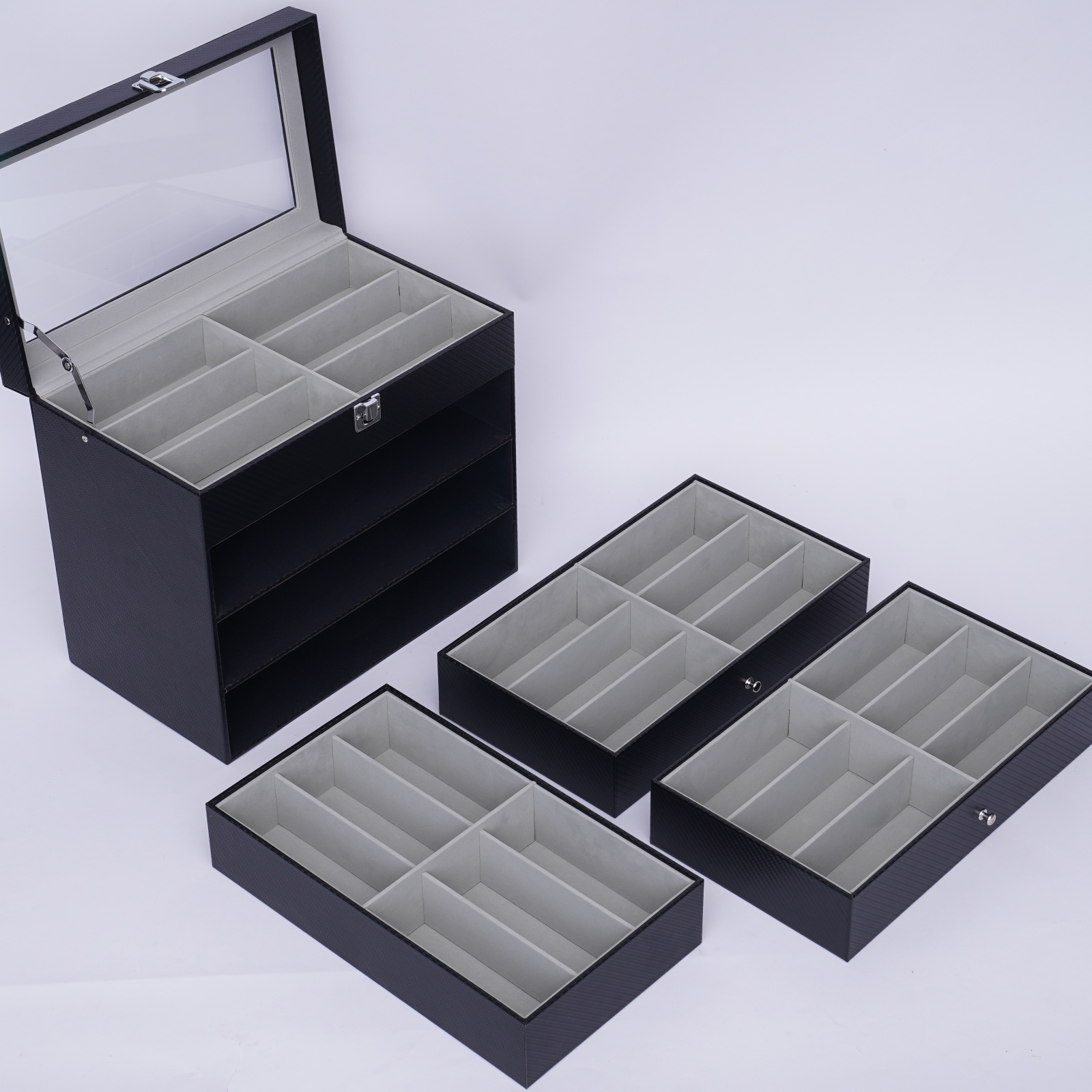 صندوق عرض وتخزين للنظارات، منظ - مراجعة Jewelry Box Watches Bracelets وسعره