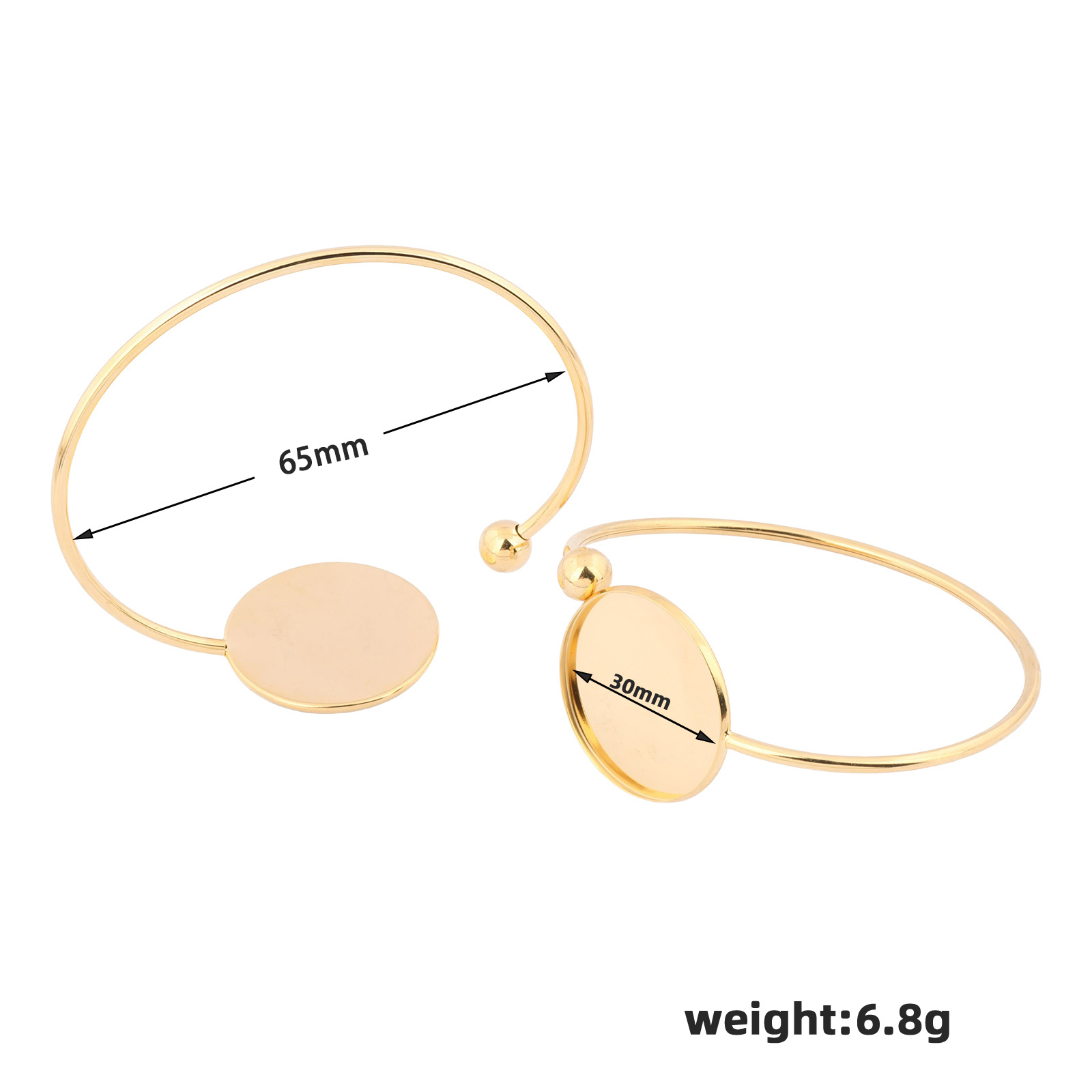قطعتان من قواعد أساور الكابوشو - مراجعة Cuff Bangle Bracelet وسعره