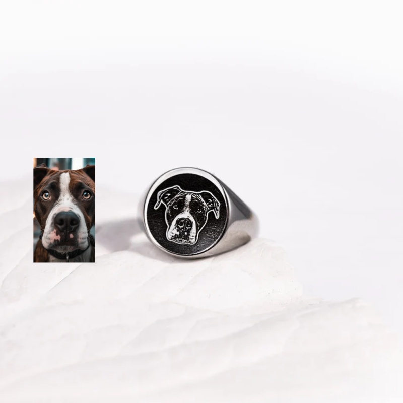 خاتم مخصص للرجال مع نقش صورة ش - مراجعة Mens Signet Ring وسعره