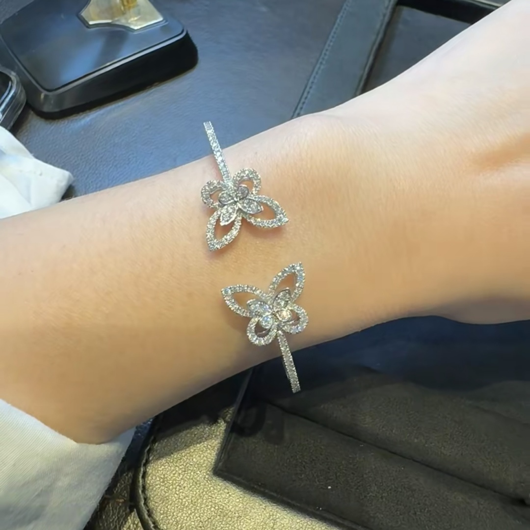 سوار فاخر جديد من الفضة الإستر - مراجعة Cuff Bangle Bracelet وسعره