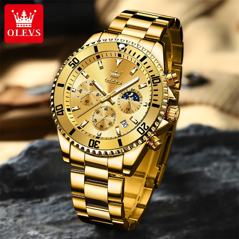 OLEVS مشاهدة الرجال العلامة ال - مراجعة Jewelry Inspired Watches وسعره