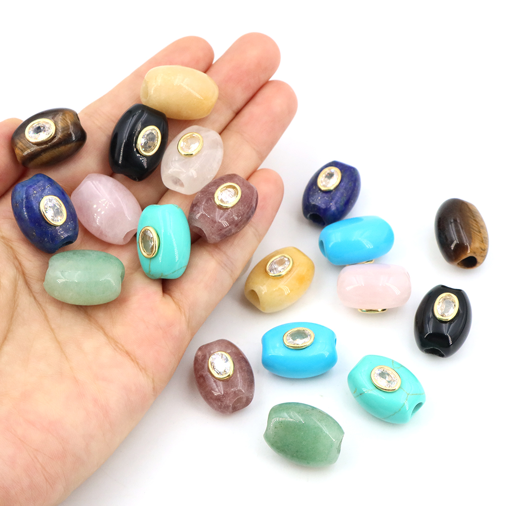 خرزة حجر طبيعي مسطحة بفتحة كبي - مراجعة Gemstone Bracelet Healing وسعره