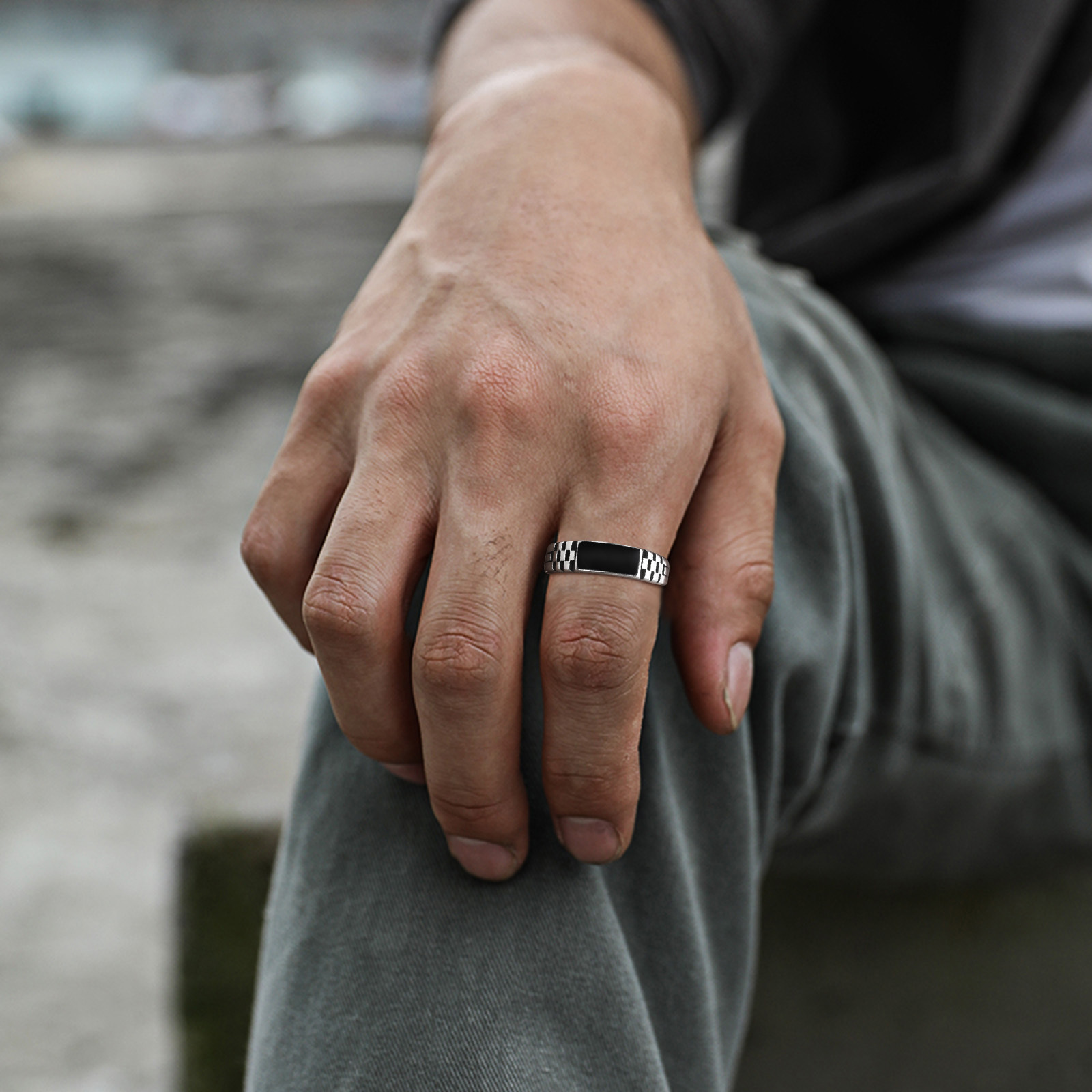 حلقات Vnox المفتوحة للرجال، خا - مراجعة Mens Signet Ring وسعره