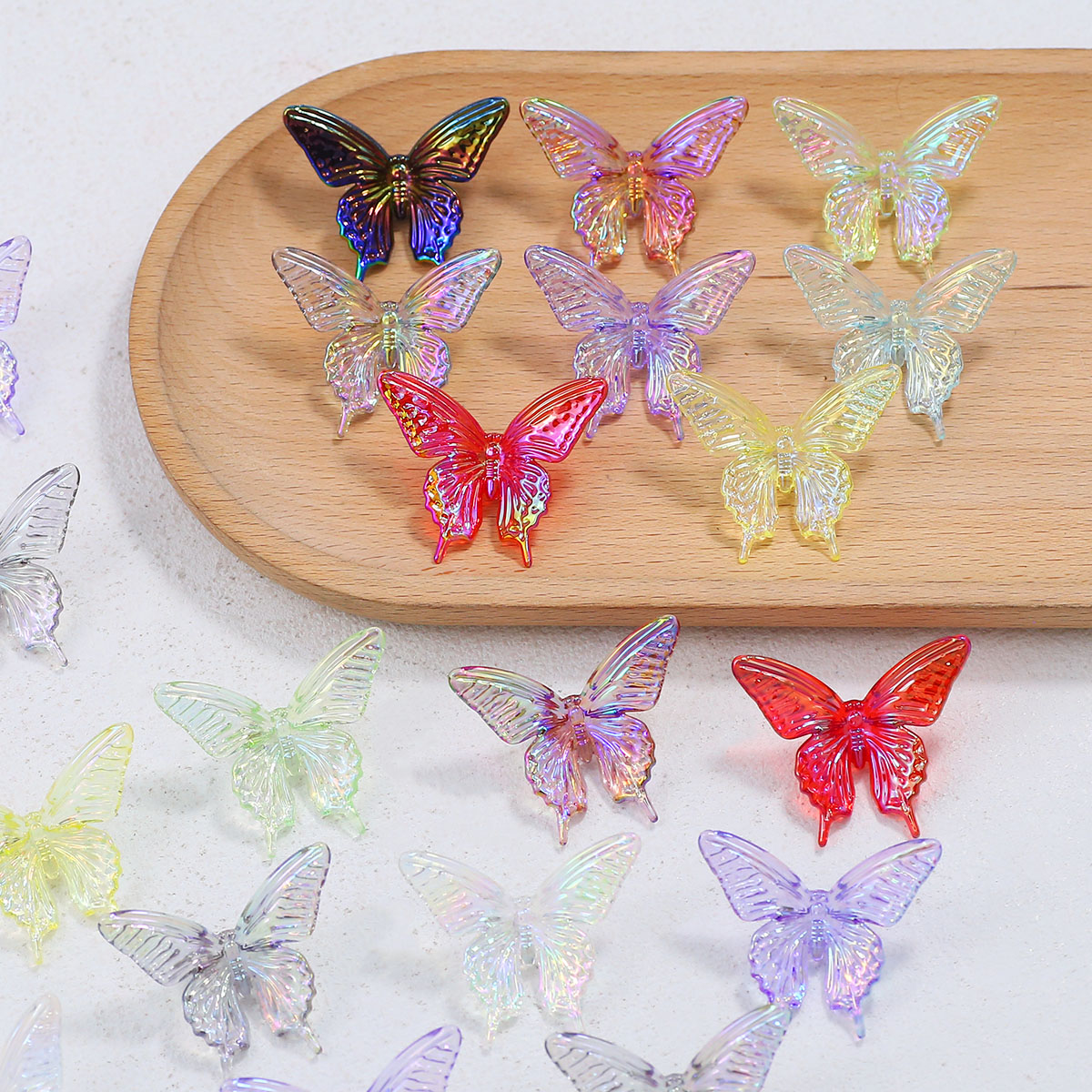 38*34 مللي متر الاكريليك فراشة - مراجعة Butterfly Pendant Necklace وسعره