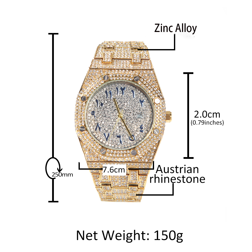 بلينغ الملك الأرقام العربية رج - مراجعة King'S Jewelry Watches وسعره