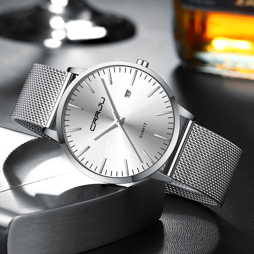 CRRJU-الرجال مقاوم للماء رقيقة - مراجعة Jewelry Inspired Watches وسعره