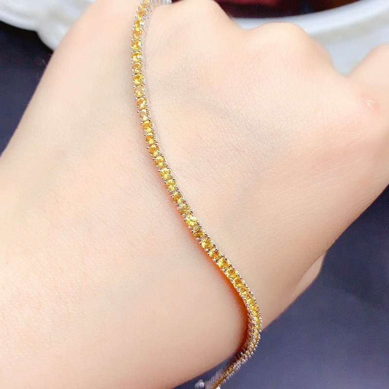سوار تنس سيترين طبيعي شفاء الط - مراجعة Gemstone Bracelet Healing وسعره