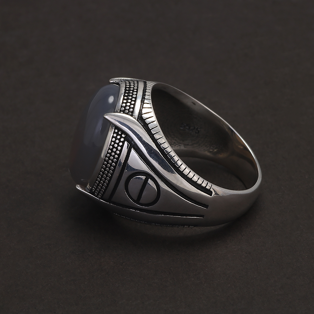 S925 فضة العقيق الخاتم الدائري - مراجعة Mens Signet Ring وسعره