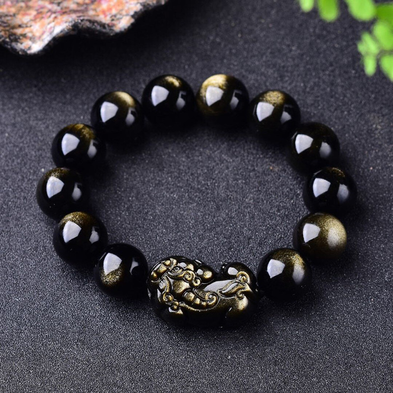 الذهب الطبيعي سبج سوار الرجال  - مراجعة Gemstone Bracelet Healing وسعره