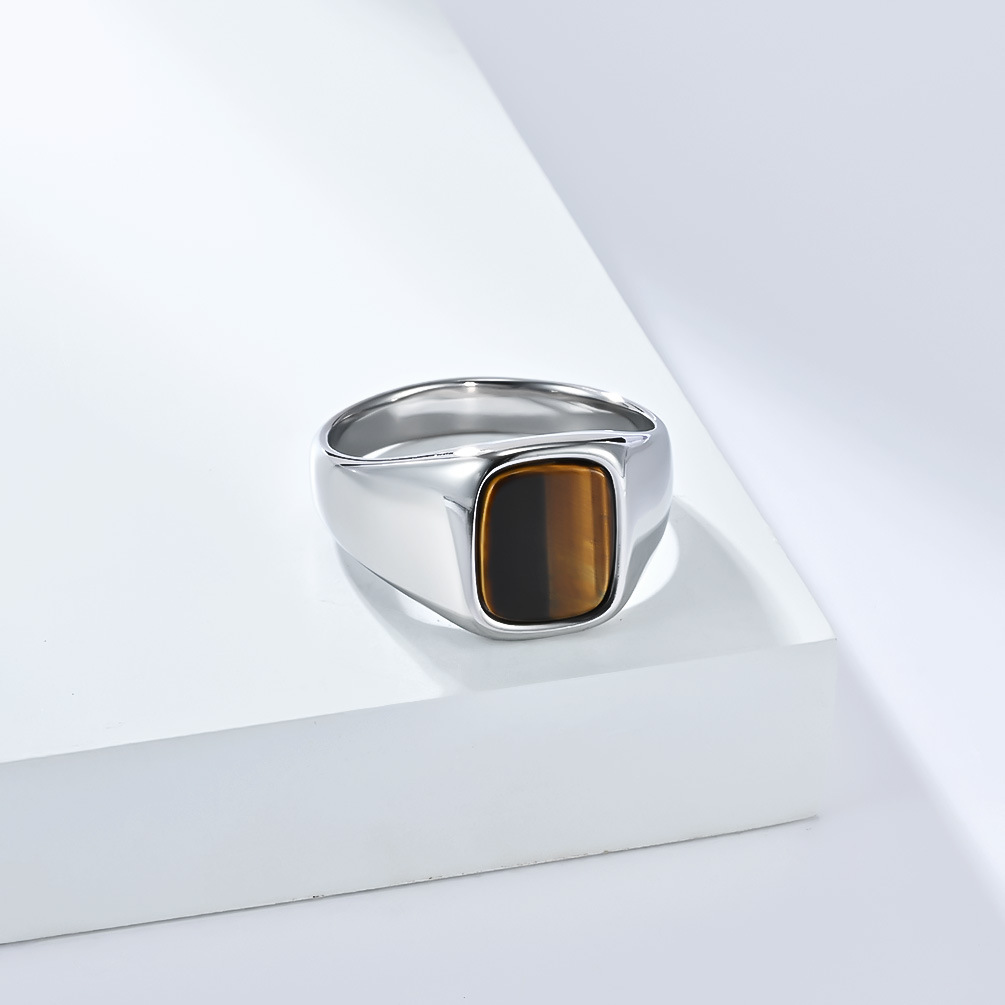 خاتم رجالي جديد وعصري من الفول - مراجعة Mens Signet Ring وسعره