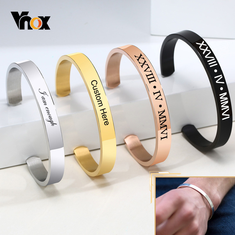 سوار كلاسيكي أساسي مخصص للرجال - مراجعة Cuff Bangle Bracelet وسعره