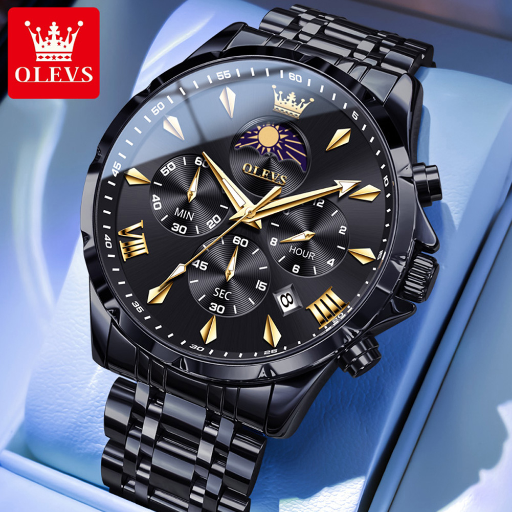 ساعة OLEVS 3653 ماركة Moon Pha - مراجعة Jewelry Inspired Watches وسعره