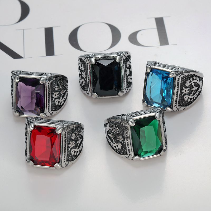 الفضة اللون الرجال الأحمر الأز - مراجعة Mens Signet Ring وسعره