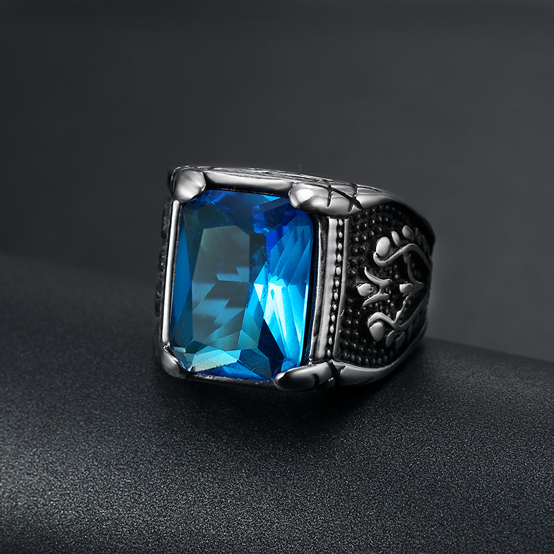 الفضة اللون الرجال الأحمر الأز - مراجعة Mens Signet Ring وسعره
