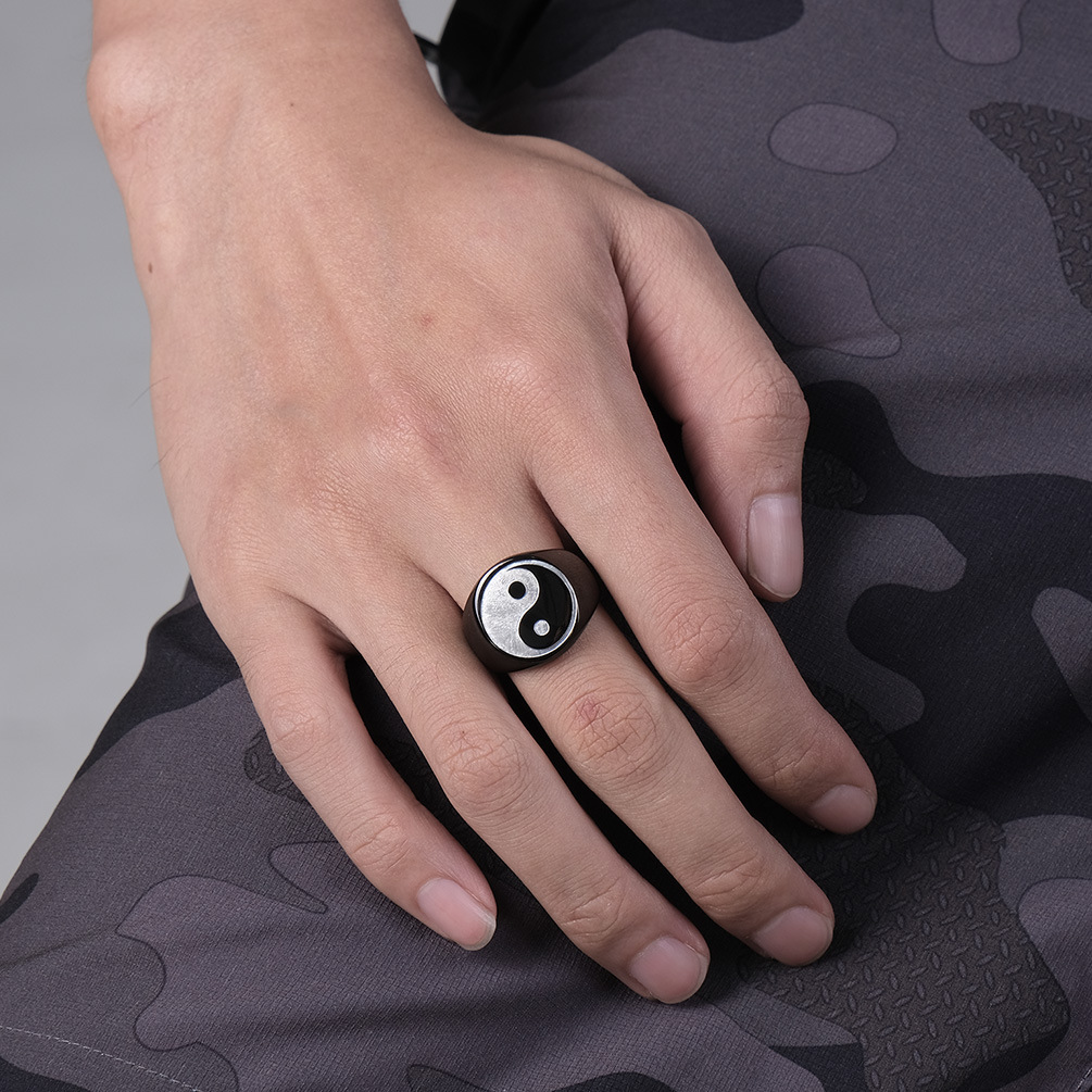 الإبداعية النمط الصيني تاي تشي - مراجعة Mens Signet Ring وسعره