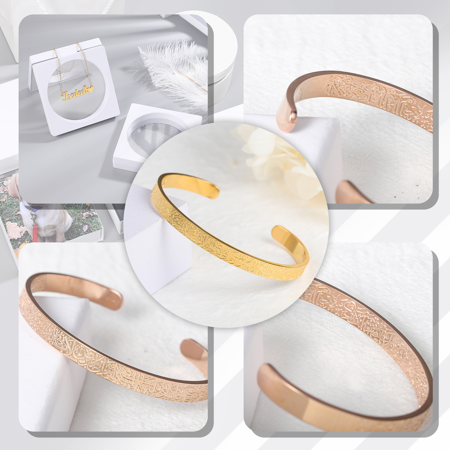 Ayatul كورسي الكفة سوار للرجال - مراجعة Cuff Bangle Bracelet وسعره