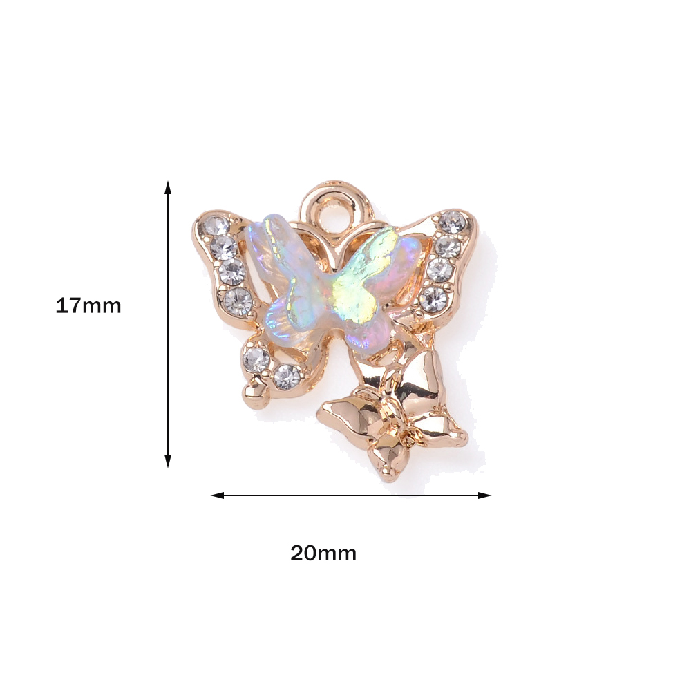 10 قطعة/الوحدة الحيوان سحر فرا - مراجعة Butterfly Pendant Necklace وسعره