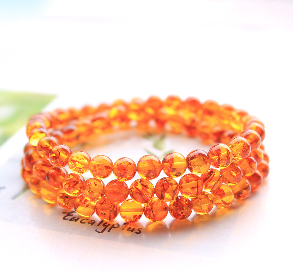 الطبيعية بيبالد العنبر البرتقا - مراجعة Gemstone Bracelet Healing وسعره