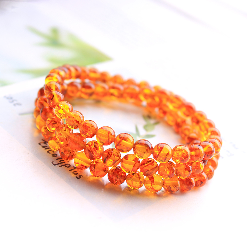 الطبيعية بيبالد العنبر البرتقا - مراجعة Gemstone Bracelet Healing وسعره