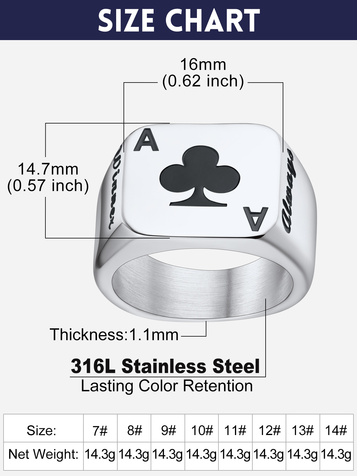 U7 مخصص مربع مستطيل الفولاذ ال - مراجعة Mens Signet Ring وسعره