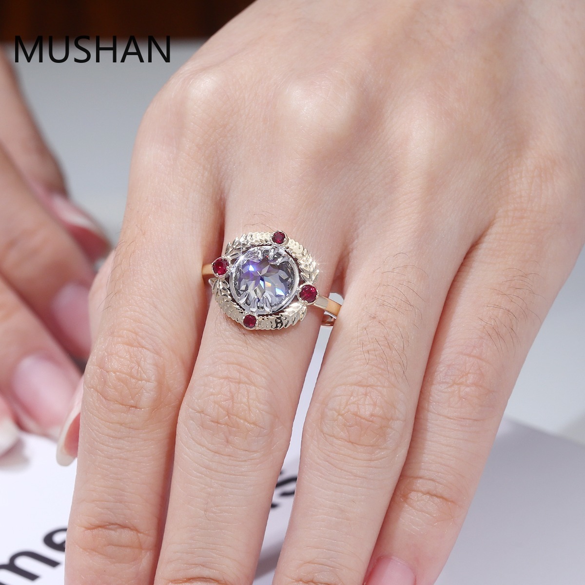 خاتم زفاف فاخر مخصص من MUSHAN  - مراجعة Moissanite Ring وسعره