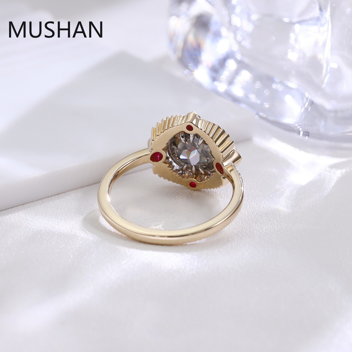 خاتم زفاف فاخر مخصص من MUSHAN  - مراجعة Moissanite Ring وسعره
