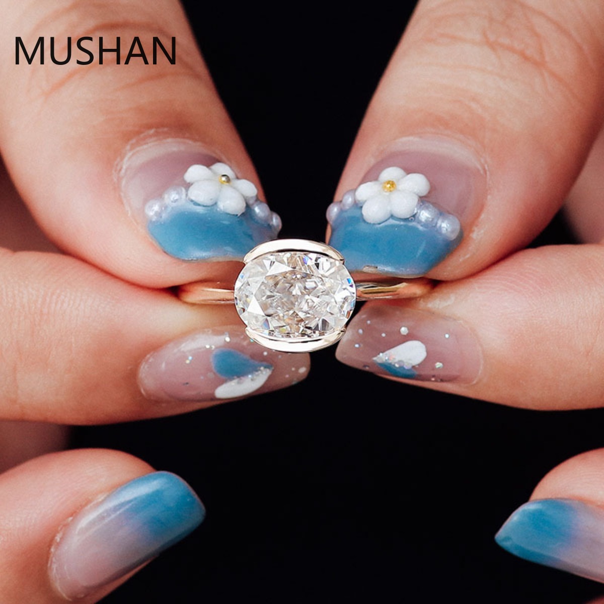 خواتم ذهب فاخرة مخصصة من ماركة - مراجعة Moissanite Ring وسعره