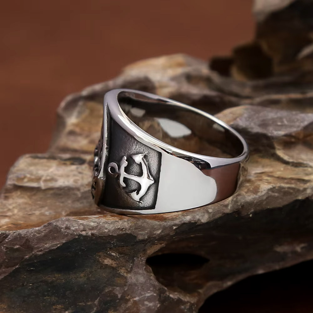 خاتم رجالي بتصميم قارب شراعي ن - مراجعة Mens Signet Ring وسعره