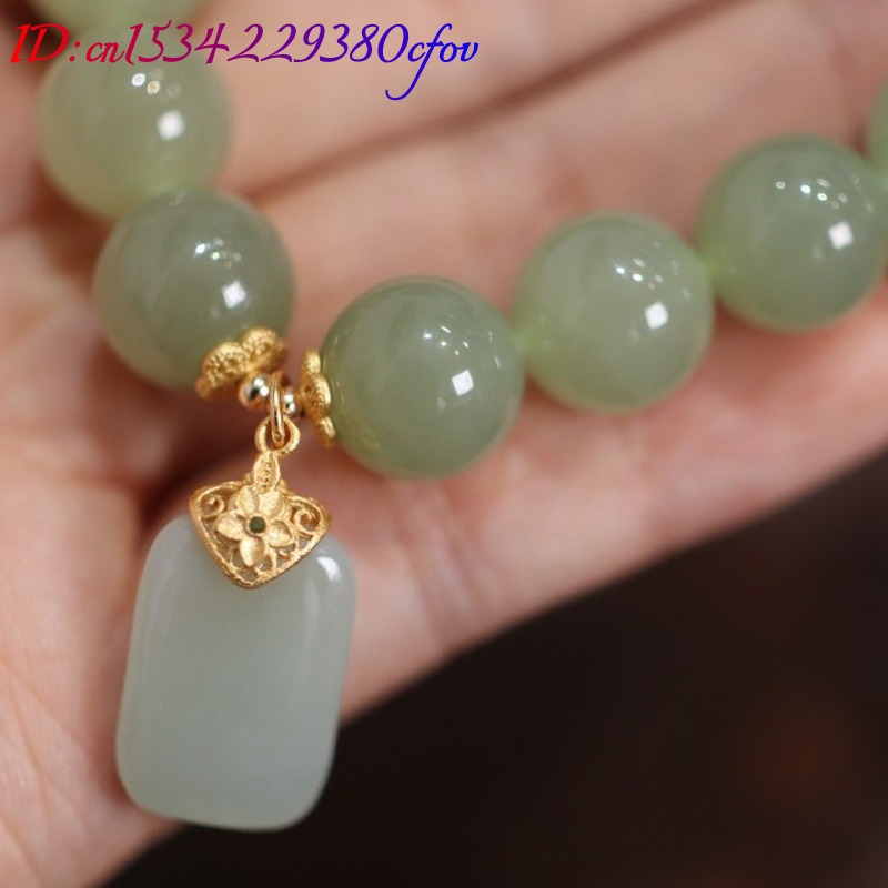 سوار من حجر اليشم الطبيعي من ه - مراجعة Gemstone Bracelet Healing وسعره