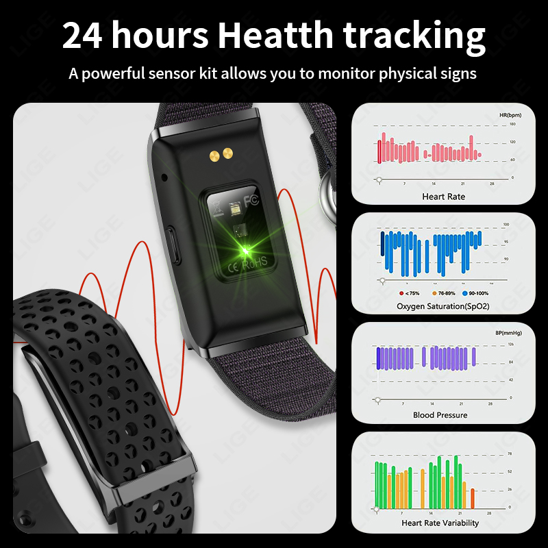 LIGE 100+ الرياضة جهاز تعقب لل - مراجعة Smartwatch وسعره